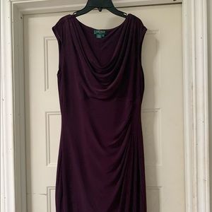 Ralph Lauren eggplant fitted dress